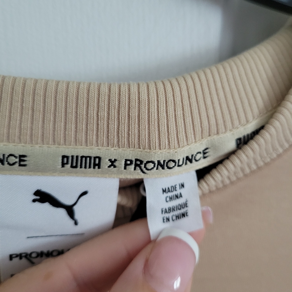 Puma x PRONOUNCE Shirt Dress PUMAPUNKU Sequin Embroidery Logo Size Small NWT - Picture 4 of 9